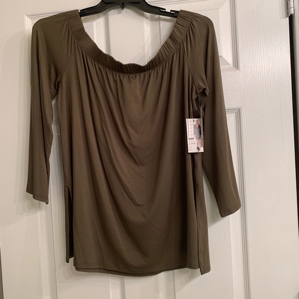 Karen Kane off the shoulder top.